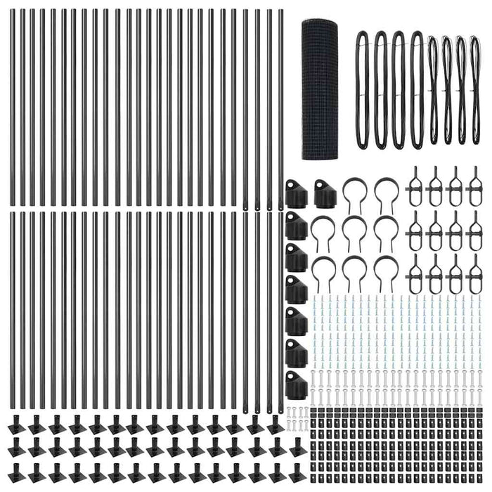 Recinzione con pali. Grigio 0.8 x 100 m Acciaio 3352615
