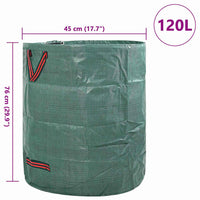 Sacchi per Rifiuti da Giardino 12 pcs Verde 45 x 45 x 76 cm 42008105