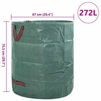 Sacchi per Rifiuti da Giardino 12 pcs Verde 67 x 67 x 75.5 cm 42008106