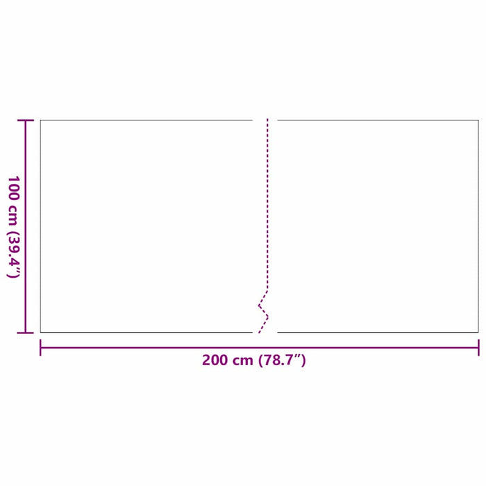 Erba artificiale Nero 2 x 1 m Polipropilene 42006440