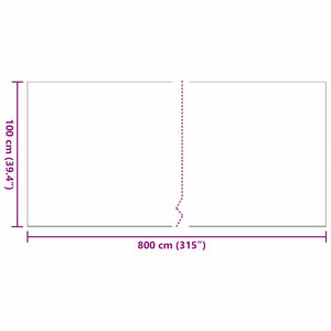 Erba artificiale Nero 8 x 1 m Polipropilene 42006442
