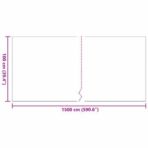 Erba artificiale Nero 15 x 1 m Polipropilene 42006444