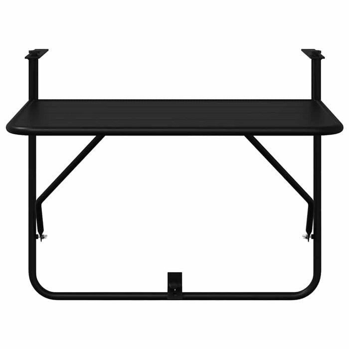 Tavolo Appeso da Balcone Nero 60 x 39 x 65 cm Acciaio 42008075