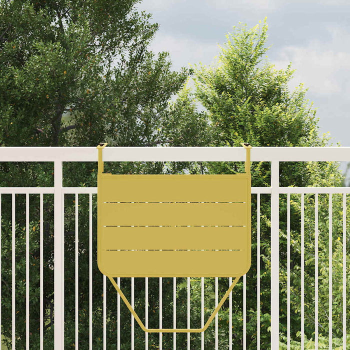 Tavolo Appeso da Balcone Oro 60 x 39 x 65 cm Acciaio 42008076