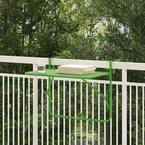 Tavolo Appeso da Balcone Verde 60 x 39 x 65 cm Acciaio 42008077
