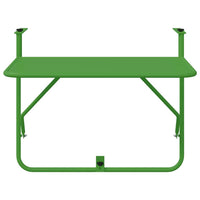 Tavolo Appeso da Balcone Verde 60 x 39 x 65 cm Acciaio 42008077
