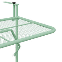 Tavolo Appeso da Balcone Verde menta 60 x 39 x 65 cm Acciaio 42008080