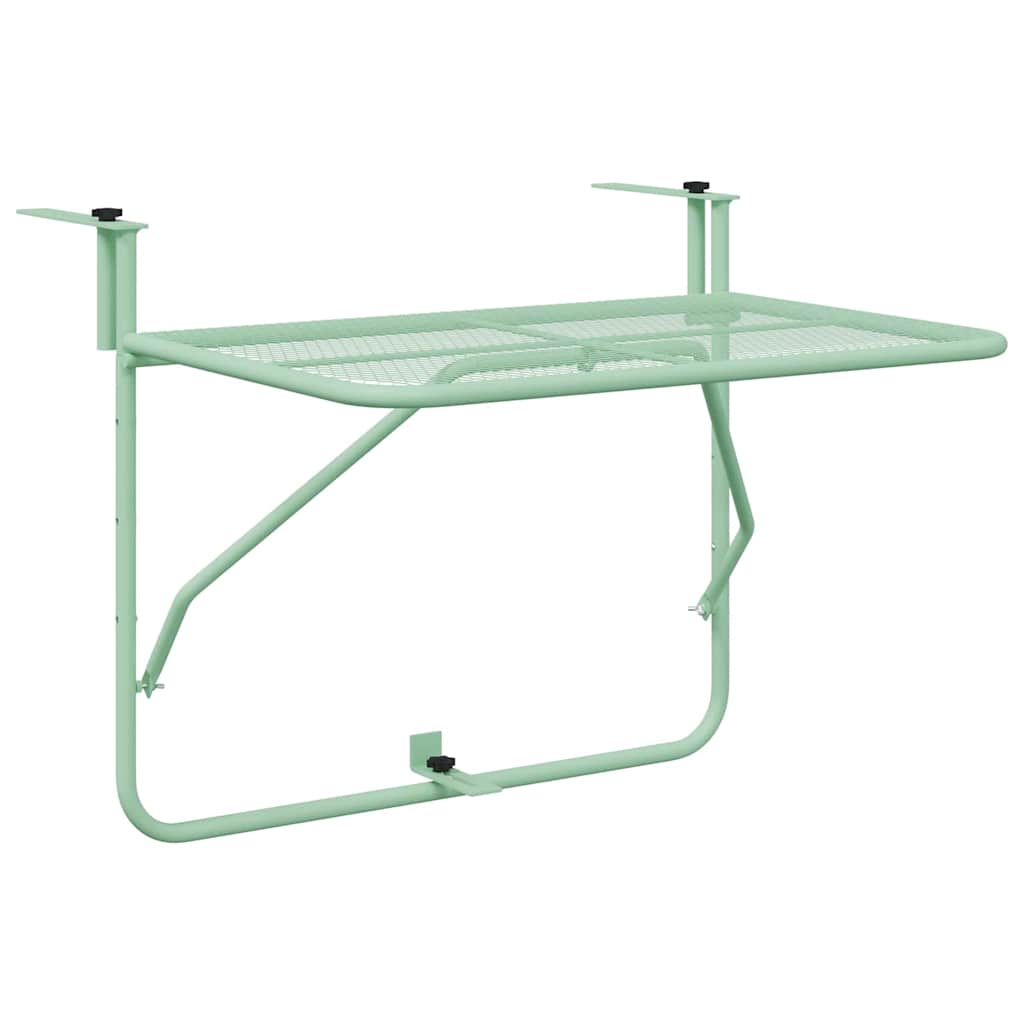 Tavolo Appeso da Balcone Verde menta 60 x 39 x 65 cm Acciaio 42008080