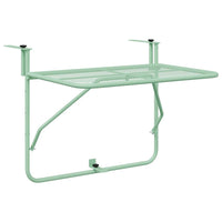 Tavolo Appeso da Balcone Verde menta 60 x 39 x 65 cm Acciaio 42008080
