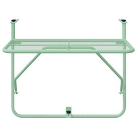 Tavolo Appeso da Balcone Verde menta 60 x 39 x 65 cm Acciaio 42008080