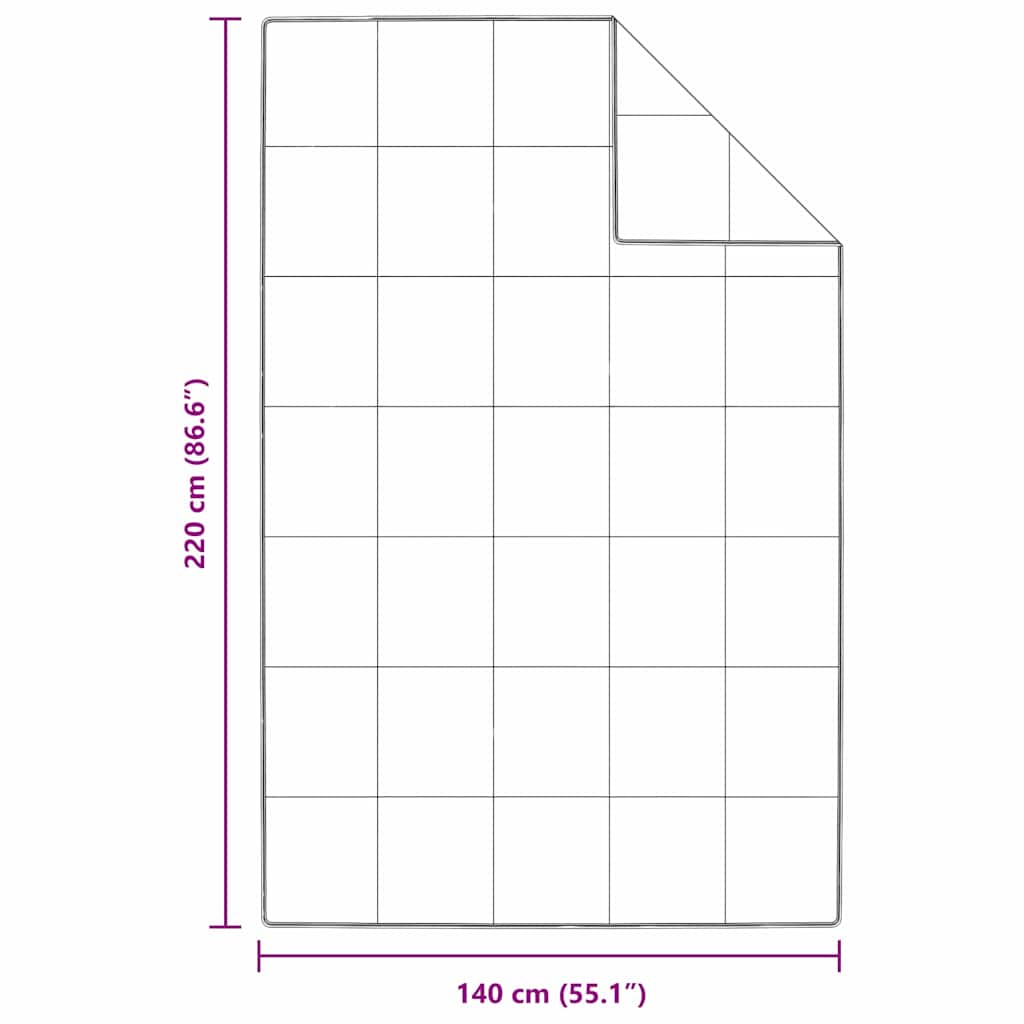 vidaXL Duvet Invernale Bianco 140 x 220 cm Piume