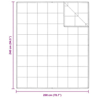 vidaXL Quilt e Piumini Bianco 240 x 200 cm Piume