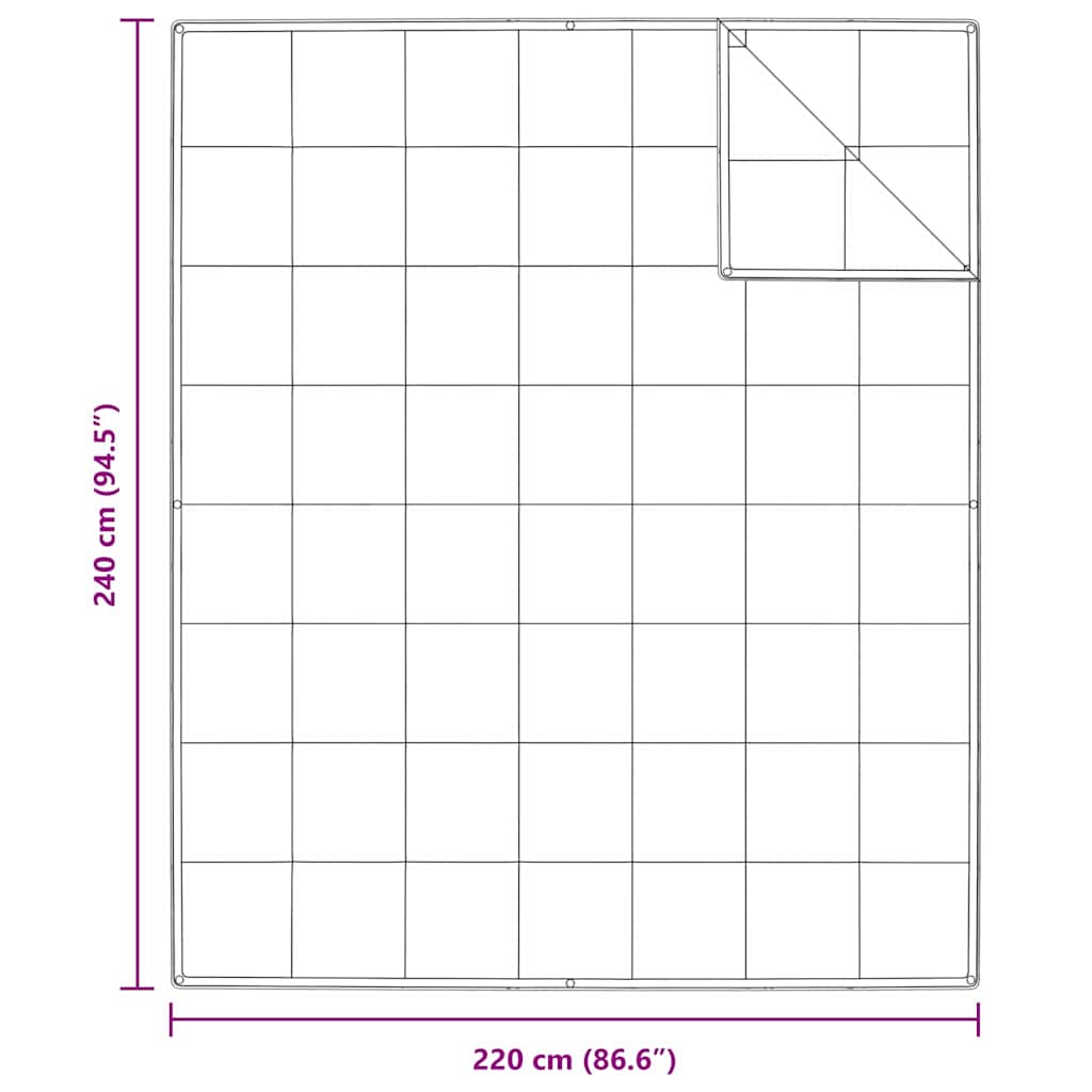 vidaXL Quilt e Piumini Bianco 240 x 220 cm Piume