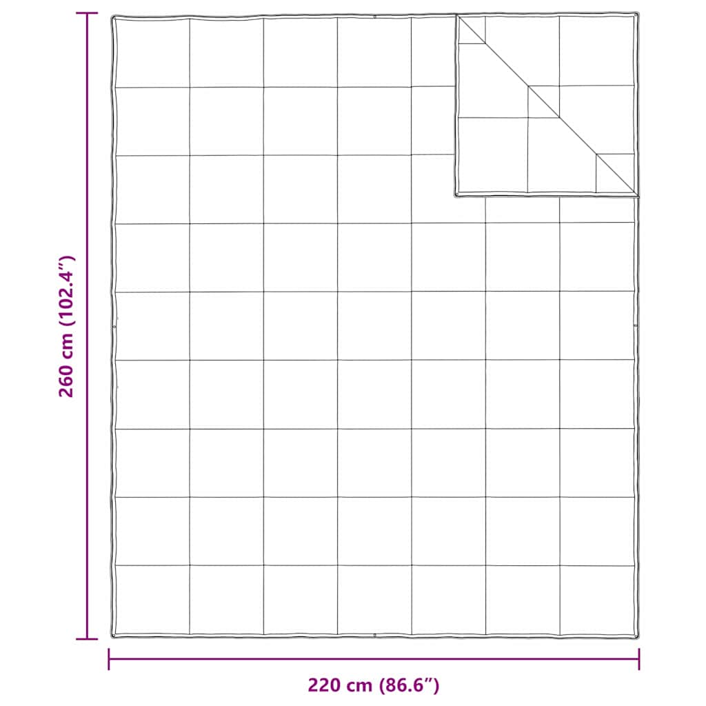 vidaXL Quilt e Piumini Bianco 260 x 220 cm Piume