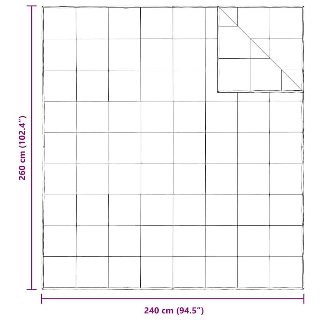 vidaXL Quilt e Piumini Bianco 240 x 260 cm Piume