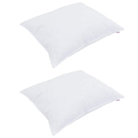 vidaXL Cuscini con cuscino 2 pcs Bianco Cotone 130gsm 100%