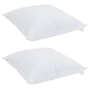 vidaXL Cuscini 2 pcs Bianco Cotone 130gsm 100%