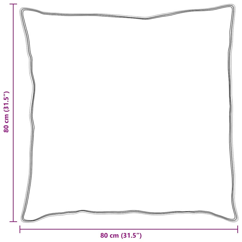 vidaXL Cuscini 2 pcs Bianco Cotone 130gsm 100%