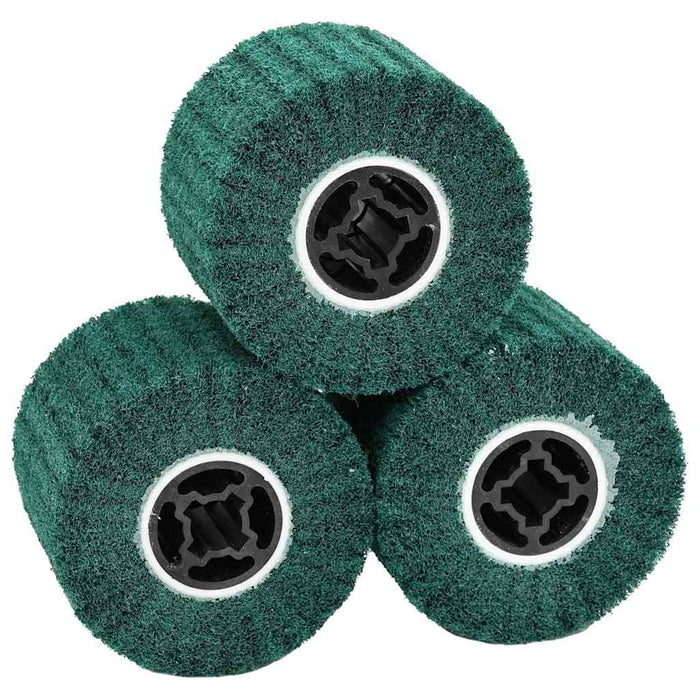 Rulli Abrasivi 3 pcs Verde 12 x 12 x 10 cm Fibra Sintetica 42008339