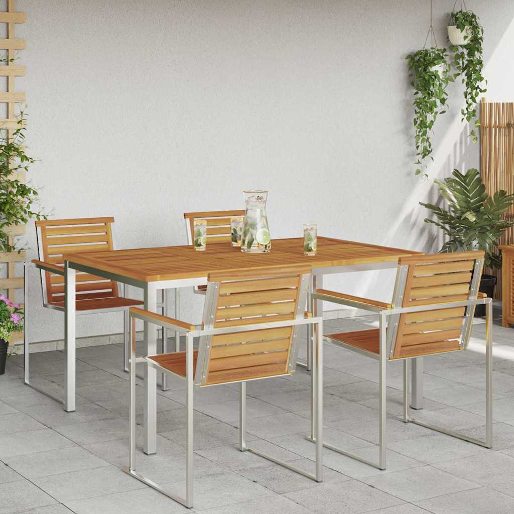 Tavolo da pranzo esterno  150x90x75 cm Legno massello di Acacia 42006187