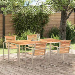 Tavolo da pranzo da esterno  180x90x75 cm in legno massello di teak 42006190