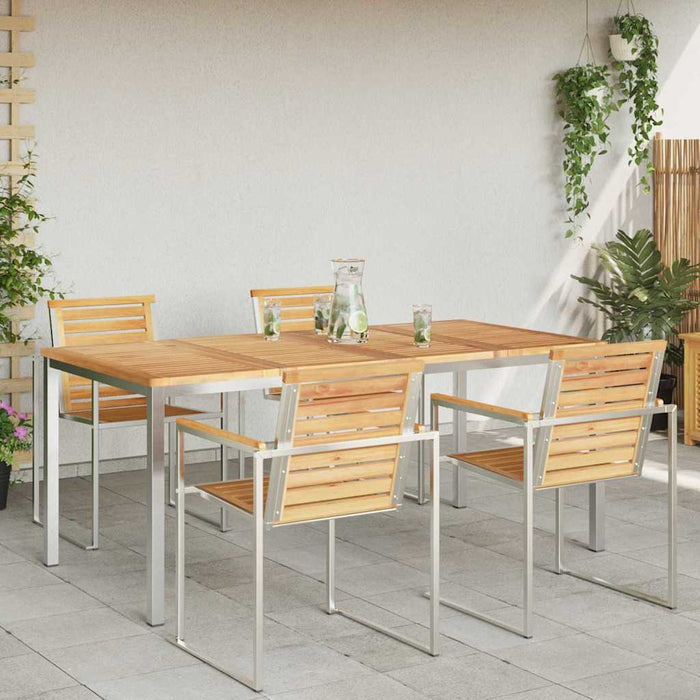 Tavolo da pranzo da esterno  180x90x75 cm in legno massello di teak 42006190