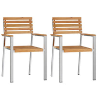 Sedia da Giardino 2 pcs Marrone Legno massello di teak 42006199