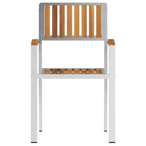 Sedia da Giardino 2 pcs Marrone Legno massello di acacia 42006201