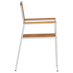 Sedia da Giardino 4 pcs Marrone Legno massello di acacia 42006202