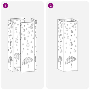 Supporto per Ombrellone Nero 15.5 x 15.5 x 49 cm Acciaio 868476