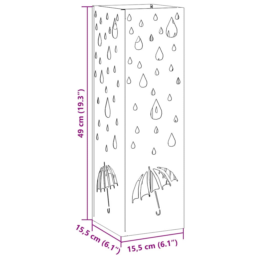 Supporto per Ombrellone Rosa 15.5 x 15.5 x 49 cm Acciaio 868477