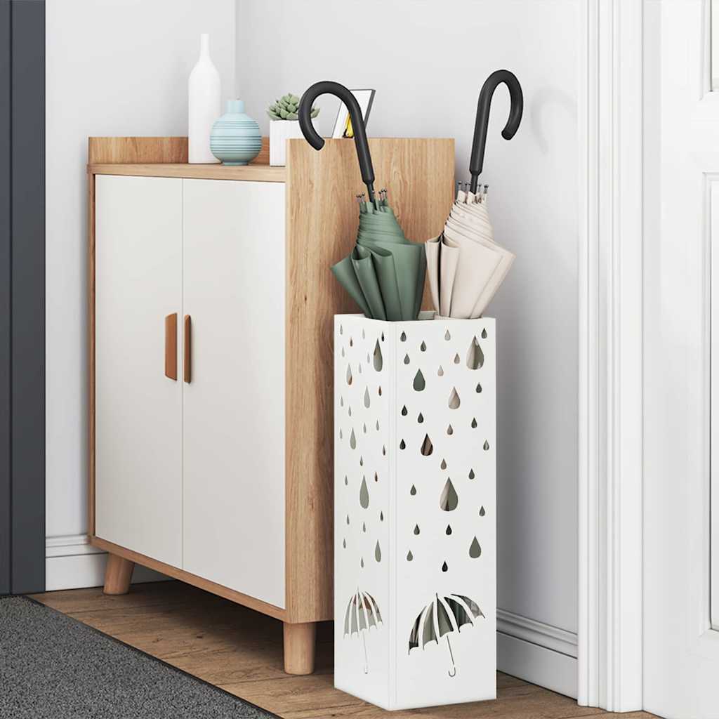 Supporto per Ombrellone Bianco 15.5 x 15.5 x 49 cm Acciaio 868481