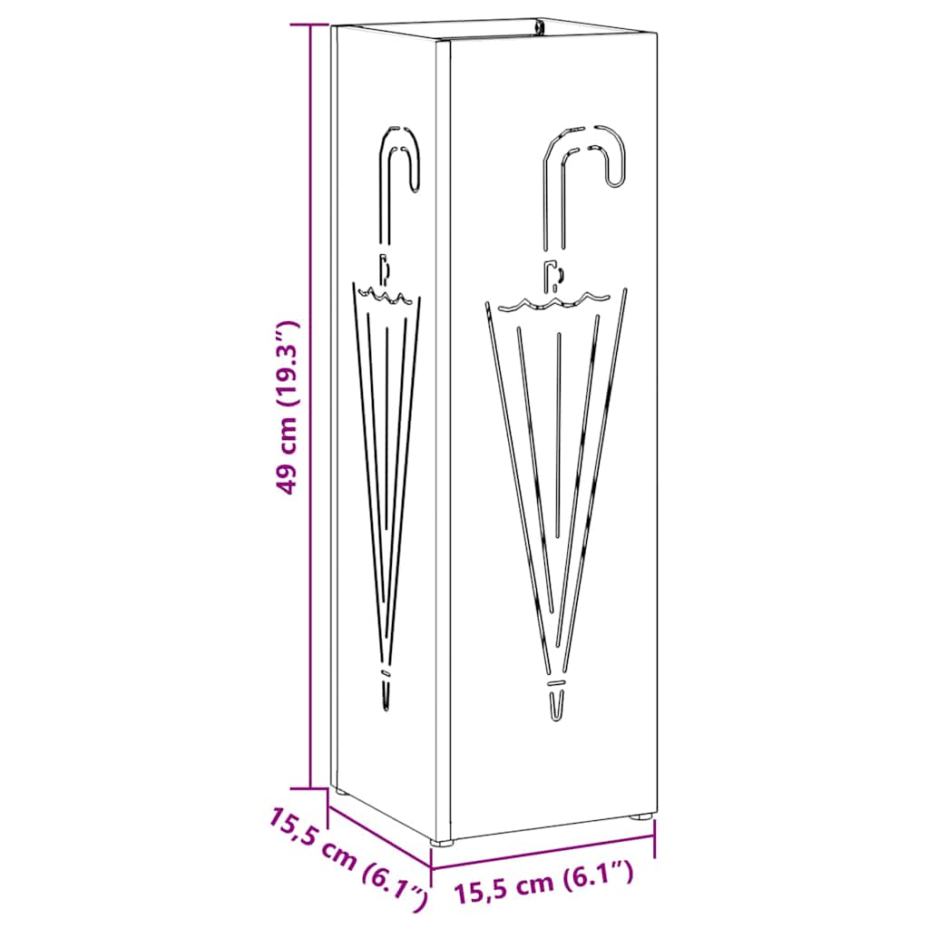 Supporto per Ombrellone Antracite 15.5 x 15.5 x 49 cm Acciaio 868490