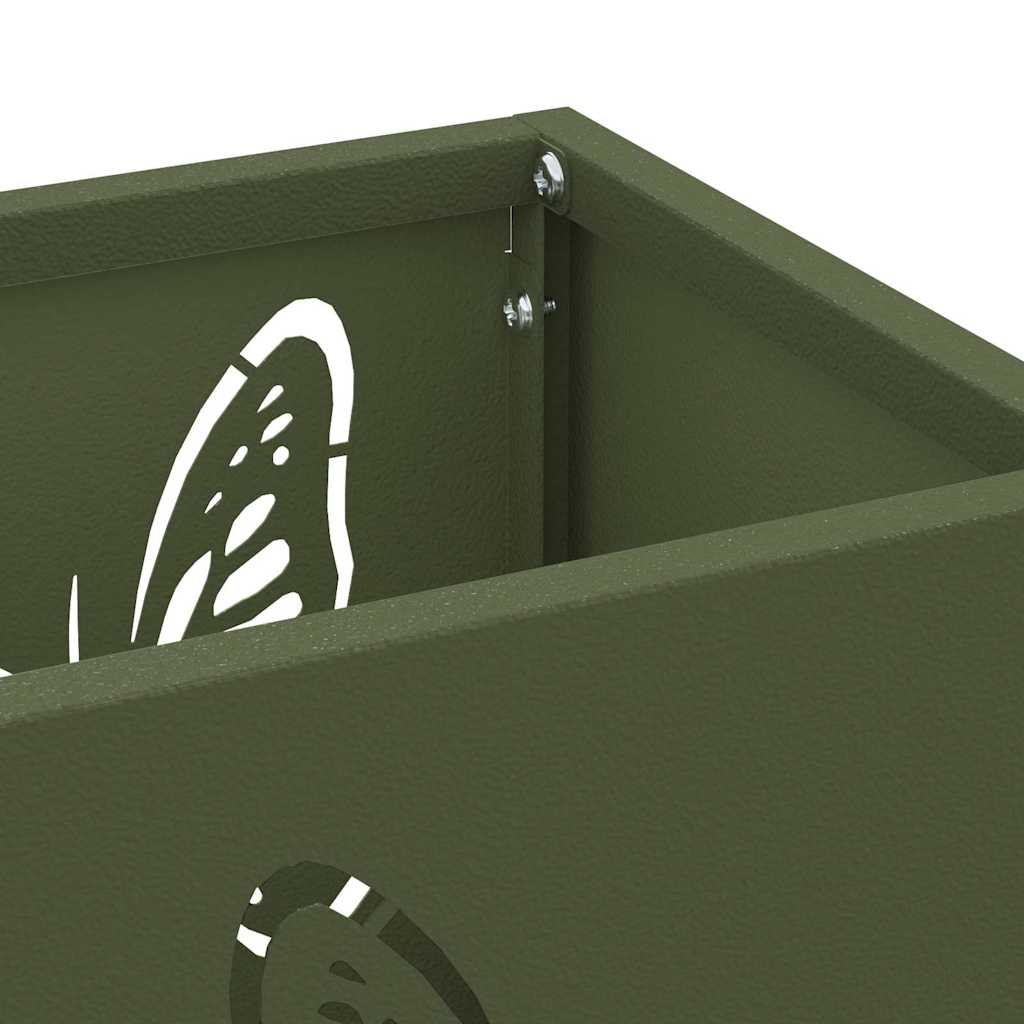 vidaXL Supporto per Ombrellone Oliva 15.5 x 15.5 x 49 cm Acciaio