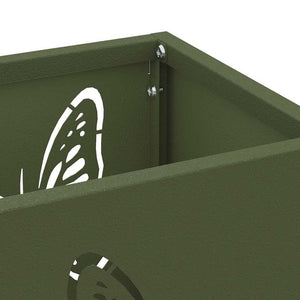 vidaXL Supporto per Ombrellone Oliva 15.5 x 15.5 x 49 cm Acciaio