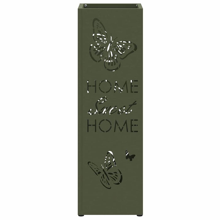 vidaXL Supporto per Ombrellone Oliva 15.5 x 15.5 x 49 cm Acciaio