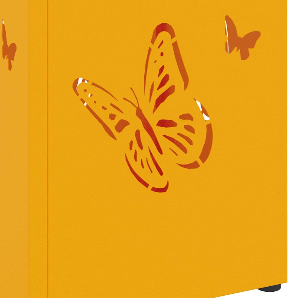 vidaXL Supporto per Ombrellone Senape 15.5 x 15.5 x 49 cm Acciaio