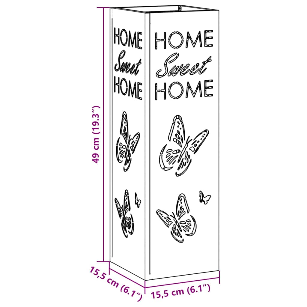 Supporto per Ombrellone Senape 15.5 x 15.5 x 49 cm Acciaio 868509