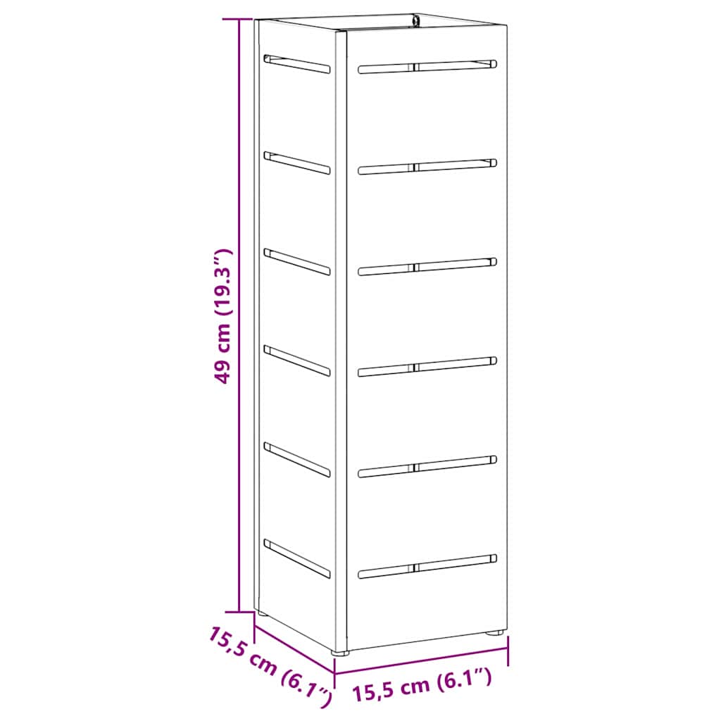 Supporto per Ombrellone Senape 15.5 x 15.5 x 49 cm Acciaio 868515