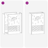 Supporto per Ombrellone Nero 28 x 12 x 41 cm Acciaio 868518