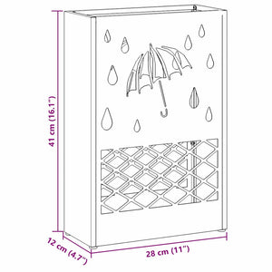 Supporto per Ombrellone Nero 28 x 12 x 41 cm Acciaio 868518