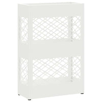 vidaXL Supporto per Ombrellone Bianco 28 x 12 x 41 cm Metallo