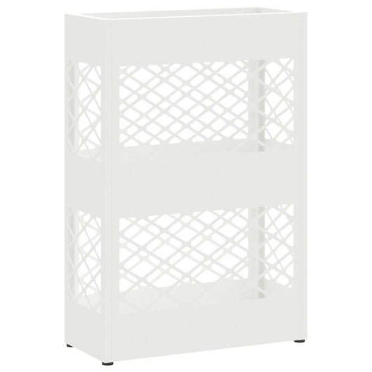 vidaXL Supporto per Ombrellone Bianco 28 x 12 x 41 cm Metallo
