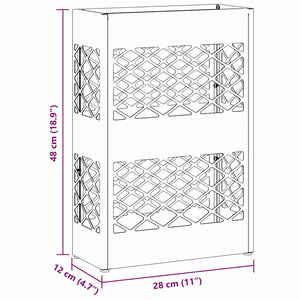 vidaXL Supporto per Ombrellone Bianco 28 x 12 x 41 cm Metallo