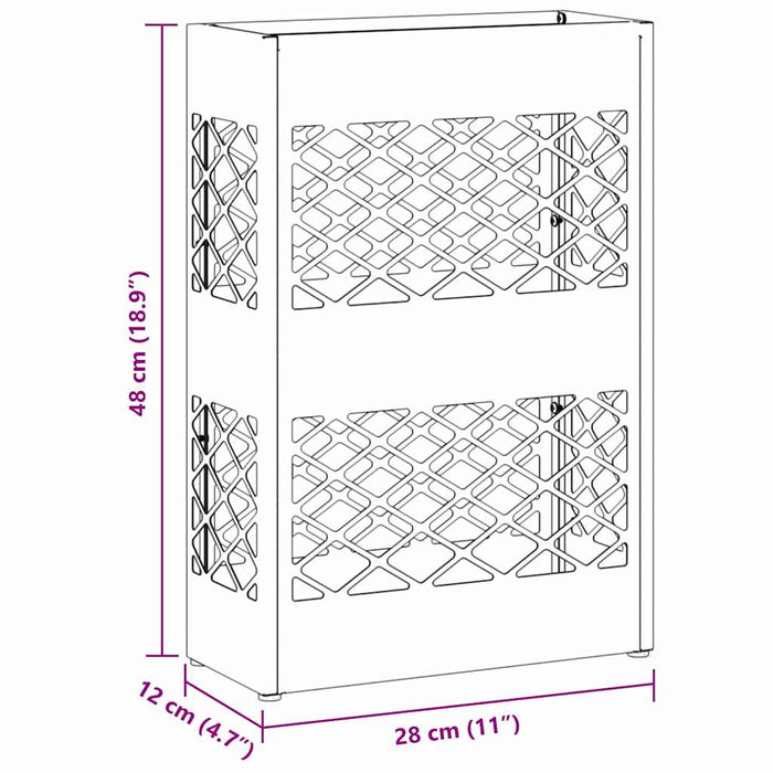 vidaXL Supporto per Ombrellone Bianco 28 x 12 x 41 cm Metallo