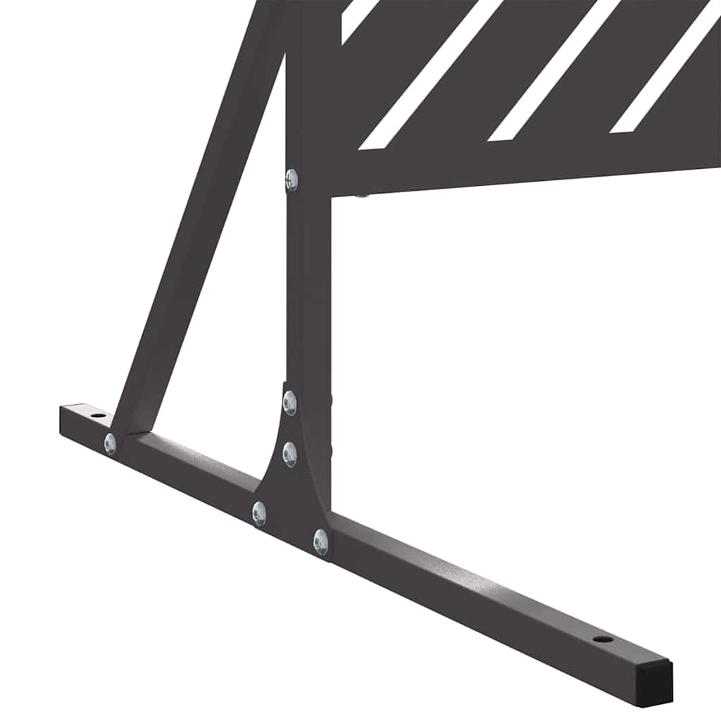 Schermo di Privacy  Nero 100x50x180 cm in Acciaio 868542