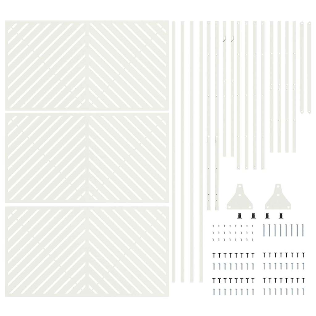 Schermo di Privacy  Bianco 100x50x180 cm in Acciaio 868543