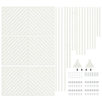 Schermo di Privacy  Bianco 100x50x180 cm in Acciaio 868543