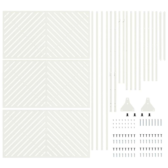 Schermo di Privacy  Bianco 100x50x180 cm in Acciaio 868543