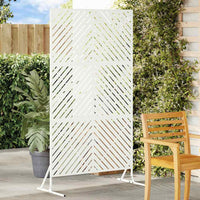 Schermo di Privacy  Bianco 100x50x180 cm in Acciaio 868543